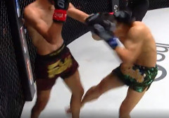 【動画】日本人さん、ローキックだけで相手をKOしてしまう…