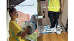 【サッカーW杯】人種差別被害を受けたと騒いでいた韓国人女性インフルエンサー、メッシのユニフォームを踏みつけ雑巾代わりに使う動画を公開し物議