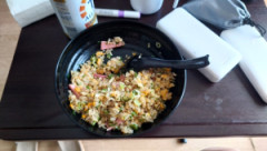 男の休日朝チャーハン