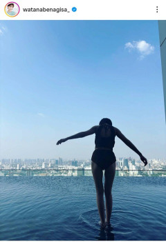 渡邊渚「実際は…限界でした」美ボディー全開の水着姿を披露
