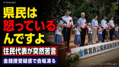 福岡県の式典、住民代表が突然予定外の発言「金銭授受疑惑、県民は怒っているんですよ」一部参加者から拍手も、静まり返る県議や知事
