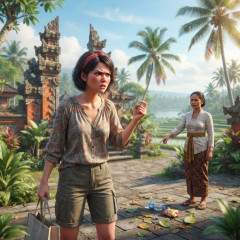 インドネシアの観光地でポイ捨てして怒られた事に、逆ギレする中国人