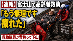 【富士山】「高齢者に登山ブームか「もう無理です疲れた」 疲労で動けず、山岳遭難救助隊員に救助要請 背負って下山