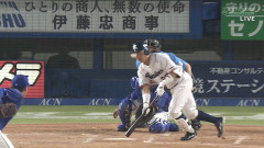 中村悠平、セーフティーバントが顔面に直撃するアクシデント