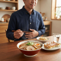 食べ物を少し残す人