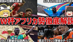 W杯アフリカ勢「身体能力最強です、ヨーロッパで活躍してる選手たくさんいます」←こいつが雑魚の理由