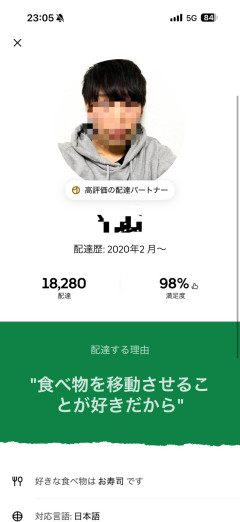 【画像】ウーバーイーツが天職の男、発見される