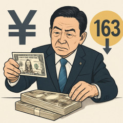 高市政権、1ドル=163円台という円安のため、年金を使って円買い介入を行う可能性の観測
