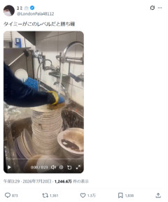 【朗報】超有能バイト、皿洗いの職人技を披露するｗｗｗｗ