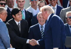 【朗報】大谷翔平さん、トランプ米大統領と再会し「日本が生んだ伝説」と褒めちぎられるwwwwwwwwww