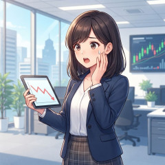 日経平均一時2000円超下落 6万4000円台に