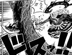 【悲報】ルフィさん、まぁまぁダメージを食らう