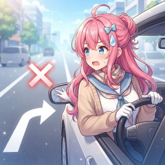 「右折レーン入ったけどやっぱり曲がるのやーめた」