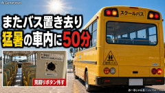 【速報】スクールバスで置き去り事故がまた発生、この猛暑の中50分間取り残される 運転手が最後部の見回り確認ボタンを取り外していた模様