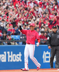 カープ秋山翔吾、守護神キハダから同点タイムリー！ヤクルト西舘昂汰の初勝利阻止打！！