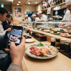 【動画】また寿司屋で迷惑動画撮影のバカが現れるwwwwwwwww