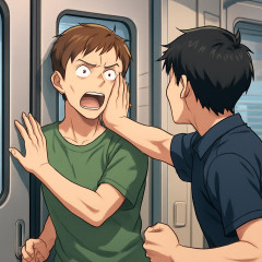電車のドアを塞ぐチー牛、顔面を引っ叩かれる🐮💥🖐   #悲報 |  sssp://img.5ch.io/ico/samekimusume32.gif  |  クソワロタ