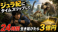 ジュラ紀にタイムスリップして24時間生き延びたら3億円
