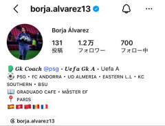 【速報】パリのGKコーチ、鈴木彩艶とＪＦＡのSNS垢をフォロー！これは移籍か！？