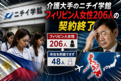 【社会】介護大手のニチイ学館、フィリピン人女性206人の契約終了　48人の所在を把握できず