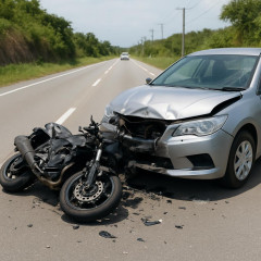 追い越しで対向車線を逆走か 車がオートバイに正面から衝突、オートバイの54歳男性が死亡 南城市の国道331号   #沖縄