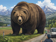 北海道、推定300kgのヒグマ登場