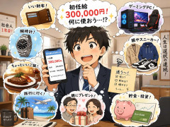 初任給30万だったけど初任給で何買ったらいい？
