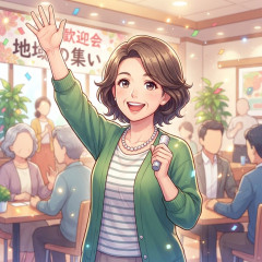 元気なおばさんの人ー！！