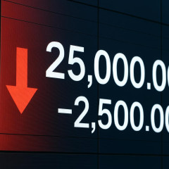 一時2500円以上値下がり 前日のNY市場での半導体関連大幅下落受け   #日経平均