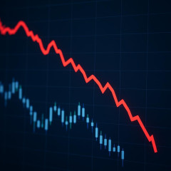 一時2500円以上値下がり 前日のNY市場での半導体関連大幅下落受け ]   #日経平均
