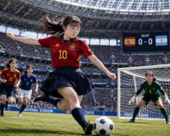 【画像】ヘイチャッピー、JKのサッカーのゴールシーンの画像作って→結果ｗｗｗｗ