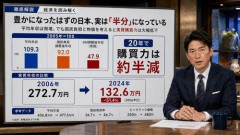 【悲報】日本人さんの実質年収、物価を考慮すると20年前から半減以下・・・・・・・・・