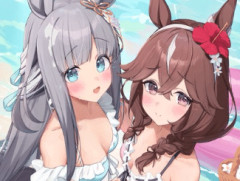 【ウマ娘】思わず視線が釘付けになってしまう水着クロノ＆ブーケ