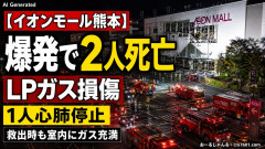 【イオンモール熊本の爆発】飲食店の保管用LPガスが損傷「救出時も室内にガス充満」2人死亡、1人心肺停止