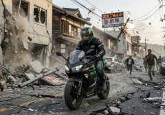 震度7でバイク運転してたらどうなる？