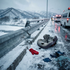【北海道】乗用車が橋の欄干に衝突する事故 2歳女児が意識不明の重体 計５人搬送 北海道白老町