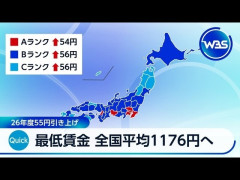 最低賃金は1176円へ　引き上げの目安は「55円」