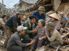 ベトナム人グループ、熊本地震の倒壊民家から高齢女性救出