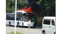 【大阪】大阪メトロ・ニュートラム中ふ頭駅近くでEVバスが燃える火事　けが人なし　ニュートラムが全線で運転見合わせ（動画あり）