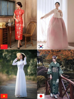 日本・中国・韓国・ベトナムの女性の伝統衣装で最も魅力的なのはどれ？