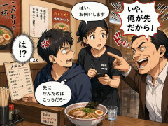 今、ラーメン屋で起こった出来事聞いてくれる？