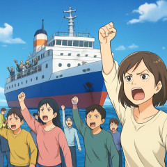「こんな船いやだ！」同志社「抽選で当たった人だけ別コース」→51人が別コース希望し外れの21人抗議船   |  事情も知らずに百田は女子高生批判したのか