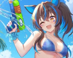 【ウマ娘】海と水鉄砲とギャルといえばビキニヘリオスなんだ。