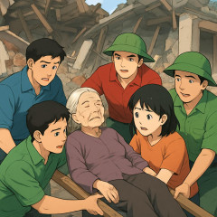 ベトナム人5人が倒壊家屋から90歳女性を救助 ベトナム人「おばあちゃんが無事で良かった」