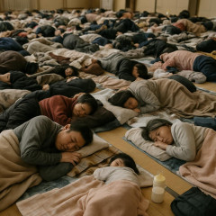 雑魚寝、ミルク…「プッシュ型」のはずの物資、なぜ避難所に届かない   |  届いても電気ないから使えない小泉クーラーとかもある