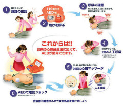 彡(ﾟ)(ﾟ)「女性にもAED……？いや、女さんが助けてあげたらええやろw」
