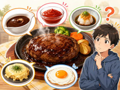 ハンバーグって普通は何かけるの？