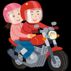 彼女がバイクの後ろに乗るのを怖がってる