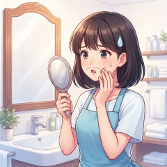 顔の産毛が濃い人ー！
