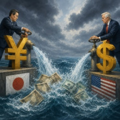 【悲報】円安ホクホクで儲けてた日本人、日米政府の異例の共同声明で円安退治されて終わる